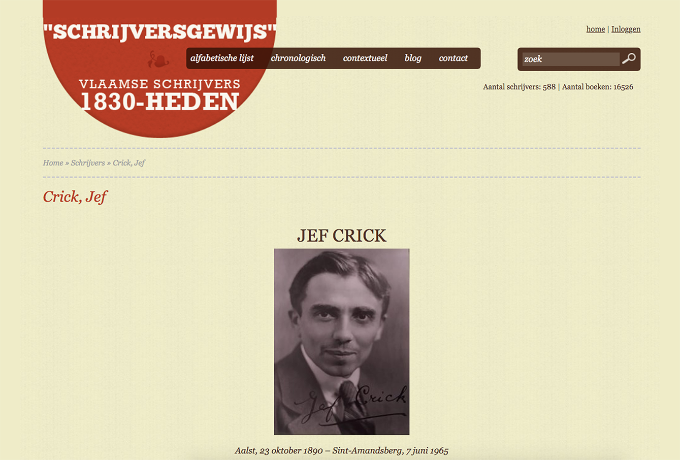 Jef Crick in Schrijversgewijs 2023